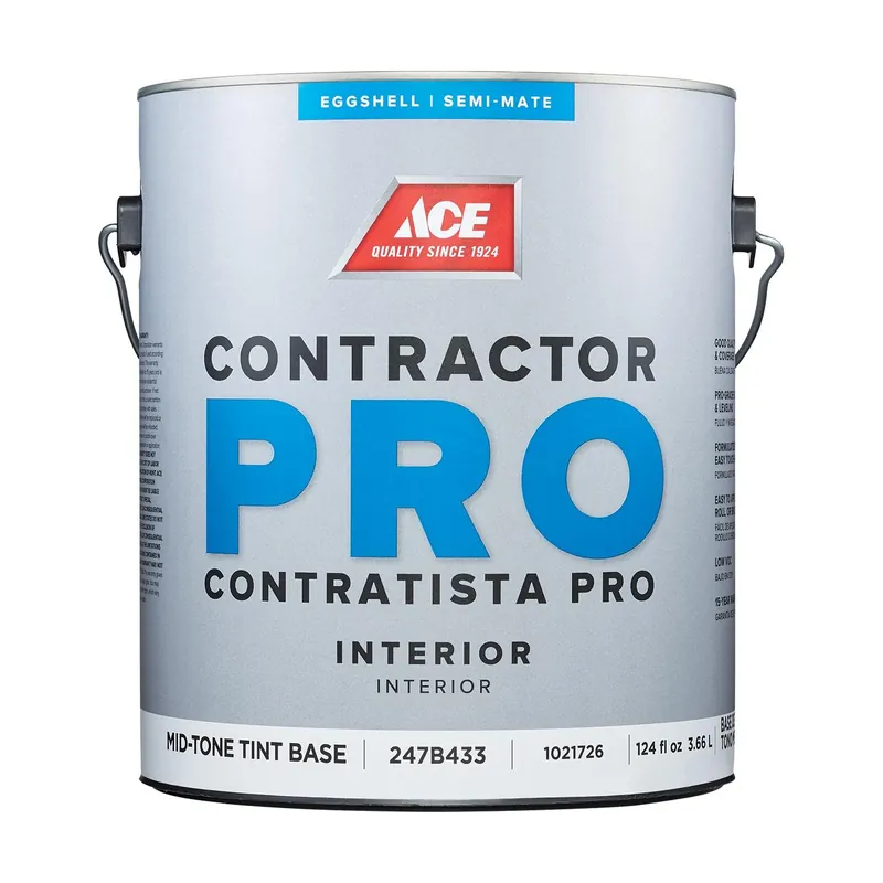 Ace Contractor Pro Eggshell Tint Base Mid-tone Latex Paint Interior 1 Gallon