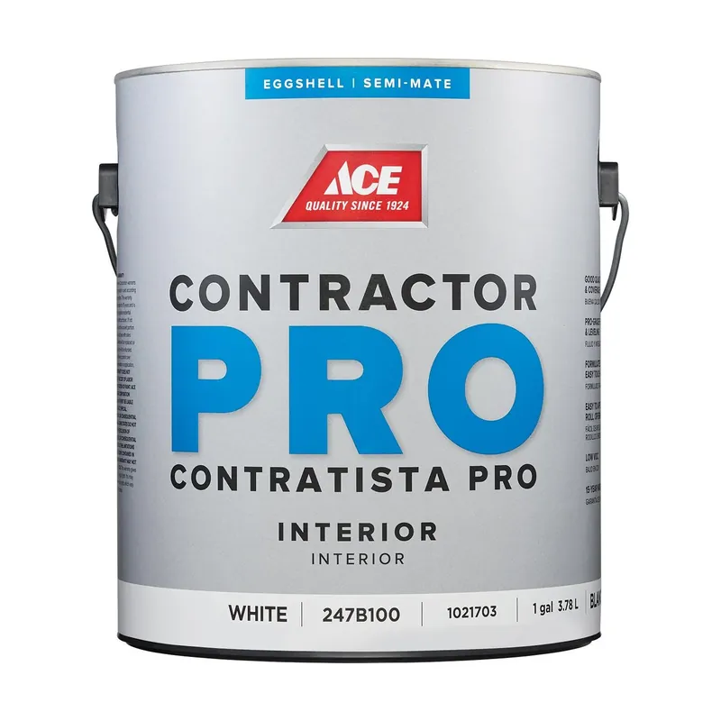 Ace Contractor Pro Eggshell White Water-based Latex Paint Interior 1 Gallon