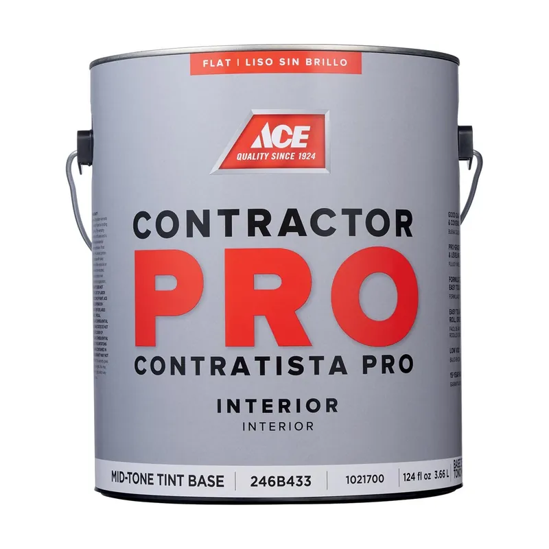 Ace Contractor Pro Flat Tint Base Mid-tone Latex Paint Interior 1 Gallon