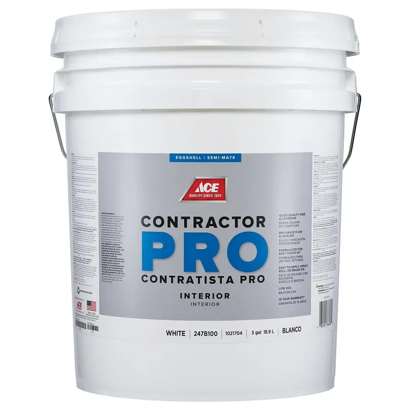 Ace Contractor Pro Eggshell White Water-based Interior Paint 5 Gallon