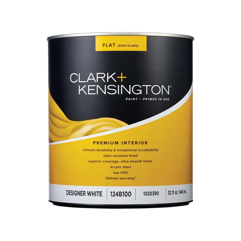 Flat Designer White Premium Interior Paint And Primer 1 Quart