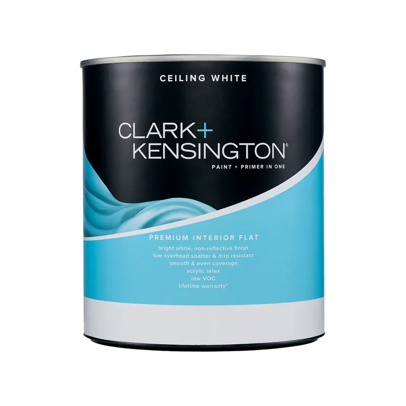 Flat Ceiling White Premium Paint + Primer Interior 1 Quart