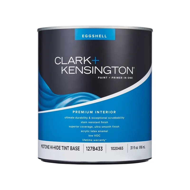 Clark+kensington Eggshell Tint Base Mid-tone Premium Interior Paint And Primer 1 Quart