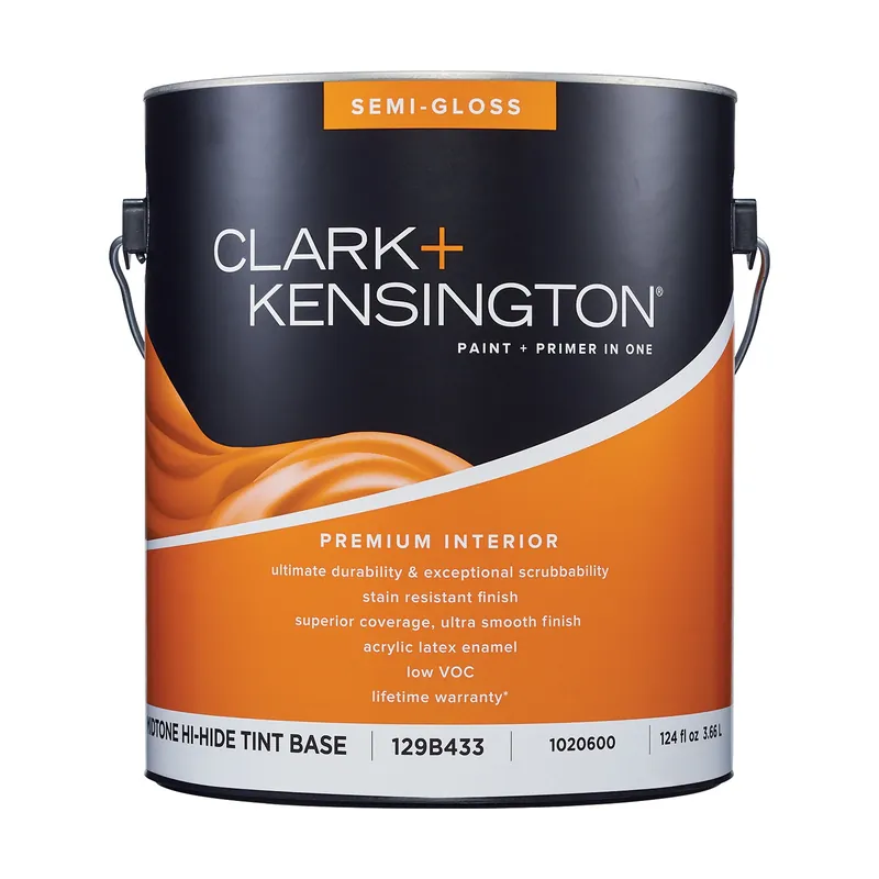 Clark+kensington Semi-gloss Tint Base Premium Interior Paint 1 Gallon Mid-tone Base