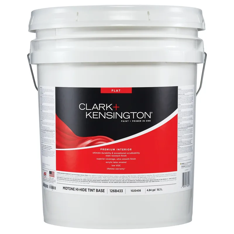 Flat Mid-tone Base Premium Interior Paint And Primer 5 Gallon