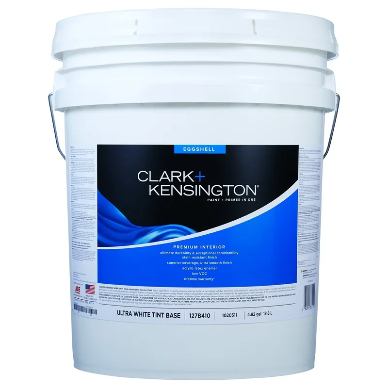 Eggshell Ultra White Premium Interior Paint And Primer 5 Gallon