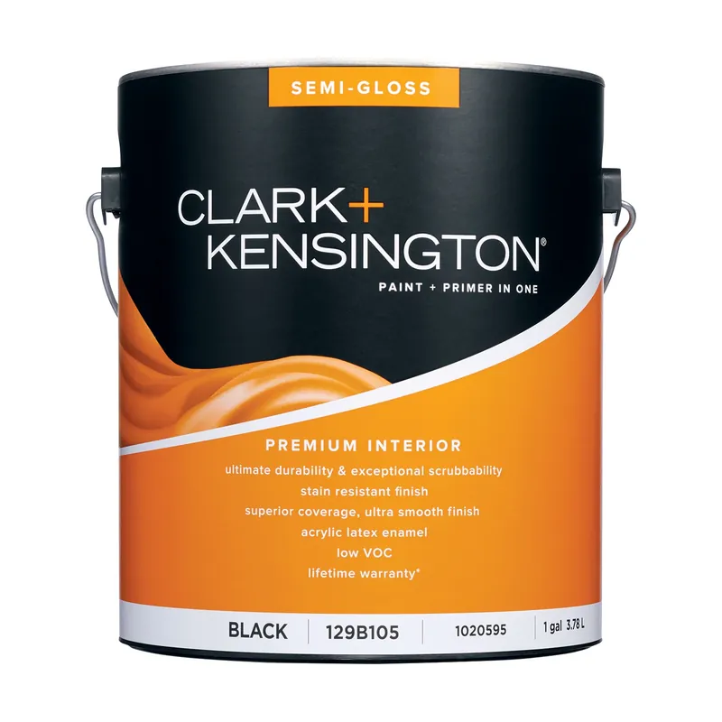 Semi-gloss Black Premium Interior Paint And Primer 1 Gallon
