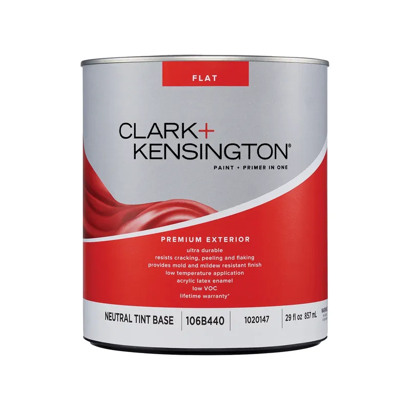 Premium Exterior Flat Tint Base Paint 1 Quart - Mold Resistant