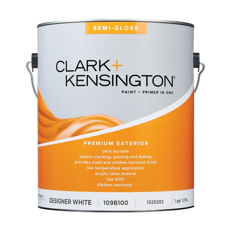 Semi-gloss Designer White Exterior Paint & Primer 1 Gallon
