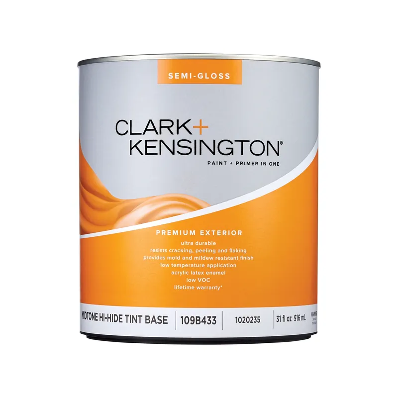 Semi-gloss Mid-tone Base Premium Exterior Paint + Primer 1 Quart