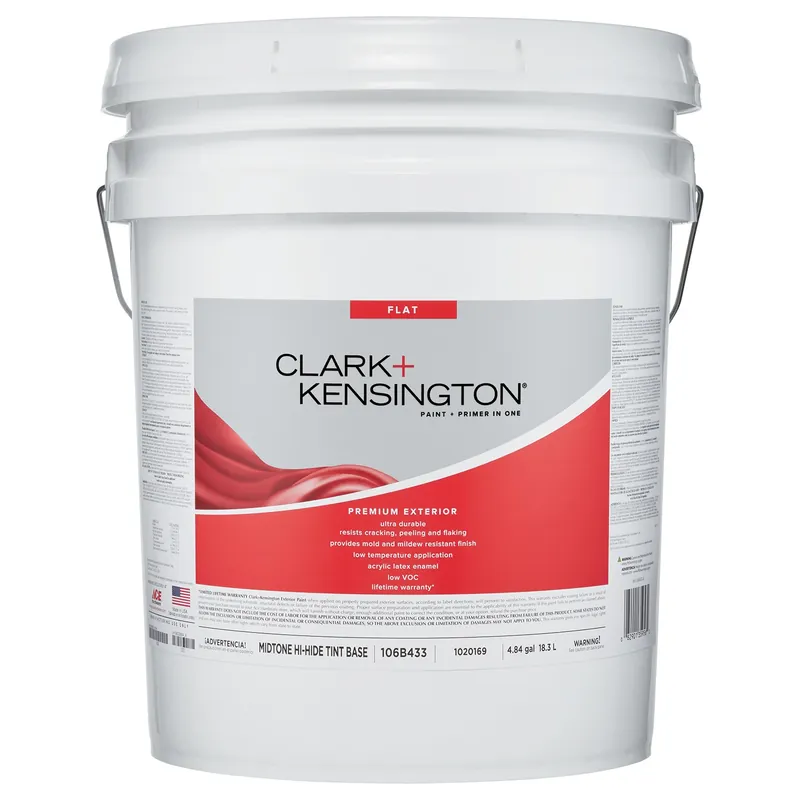 Flat Tint Base Mid-tone Premium Exterior Paint 5 Gallon