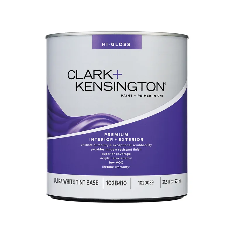 High-gloss Ultra White Base Premium Paint And Primer 1 Quart
