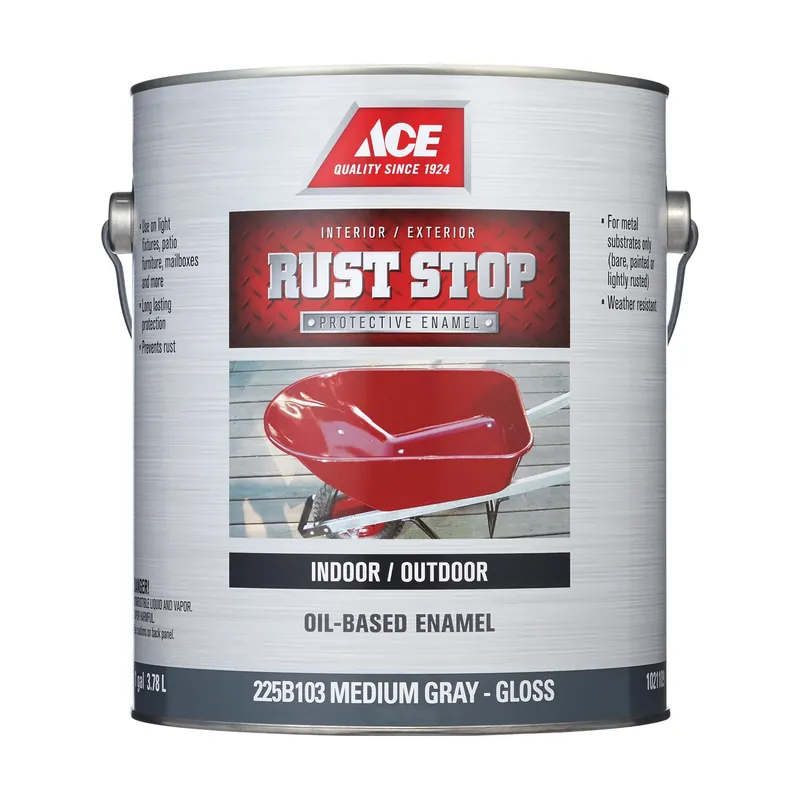Rust Stop Indoor/outdoor Medium Gray Oil-based Enamel Rust Preventative Paint 1 Gallon
