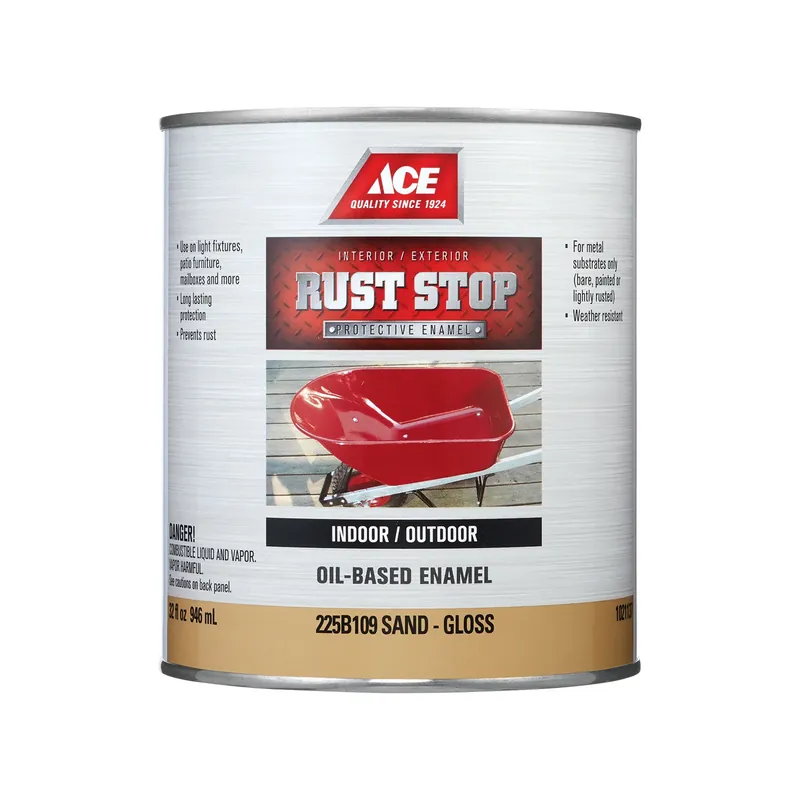 Rust Stop Indoor/outdoor Sand Oil-based Enamel Rust Preventative Paint 1 Quart