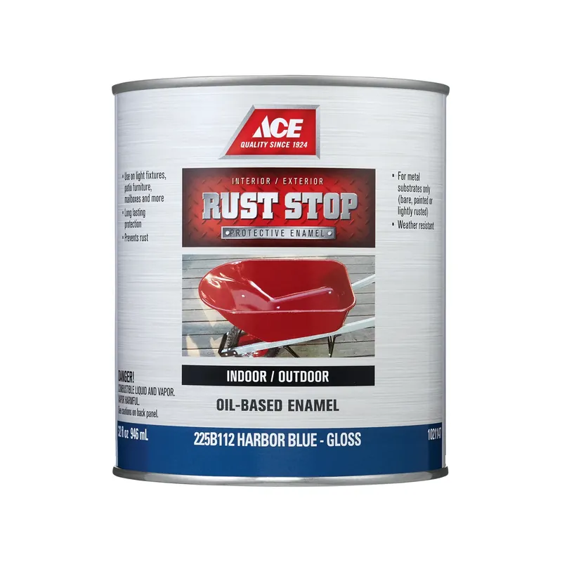 Rust Stop Indoor/outdoor Harbor Blue Oil-based Enamel Rust Preventative Paint 1 Quart