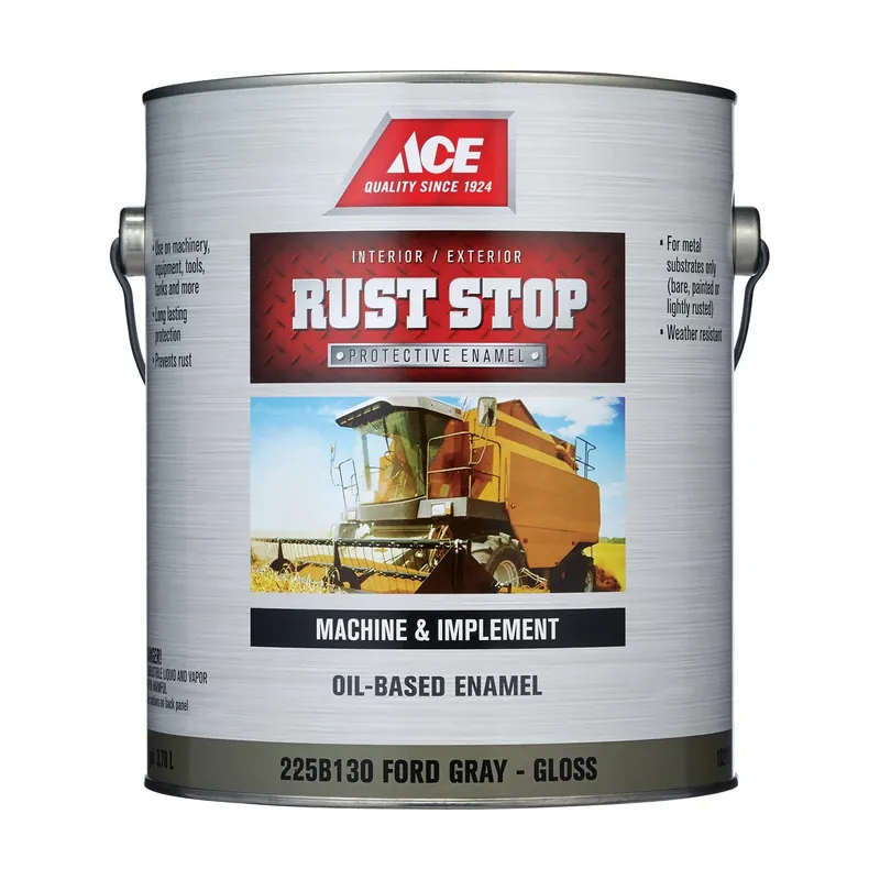 Ace Rust Stop Gloss Ford Gray Oil-based Enamel Paint 1 Gallon