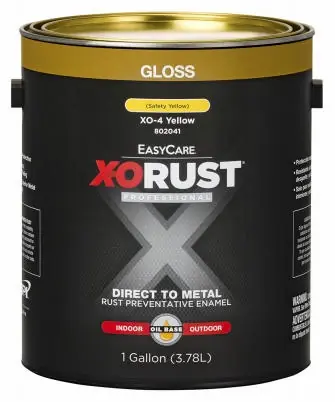 X-O Rust Premium Anti-Rust Oil-Base Paint, Safety Yellow, 1 Gallon