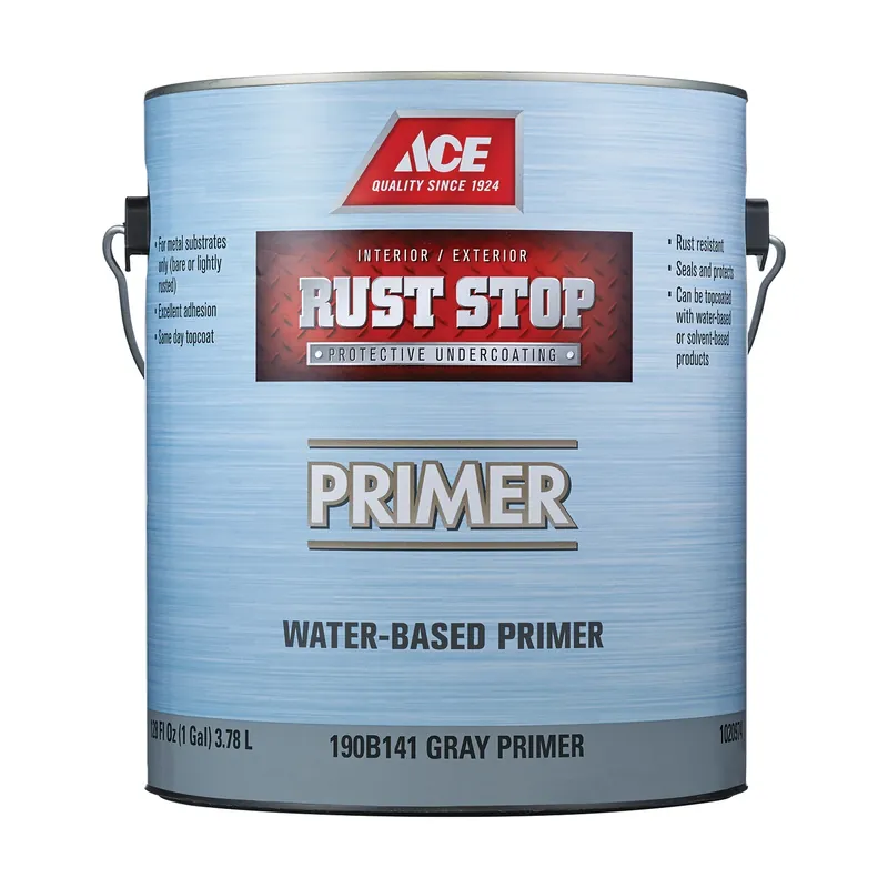 Rust Stop Gray Primer Water-based Enamel Rust Preventative Paint 1 Gallon