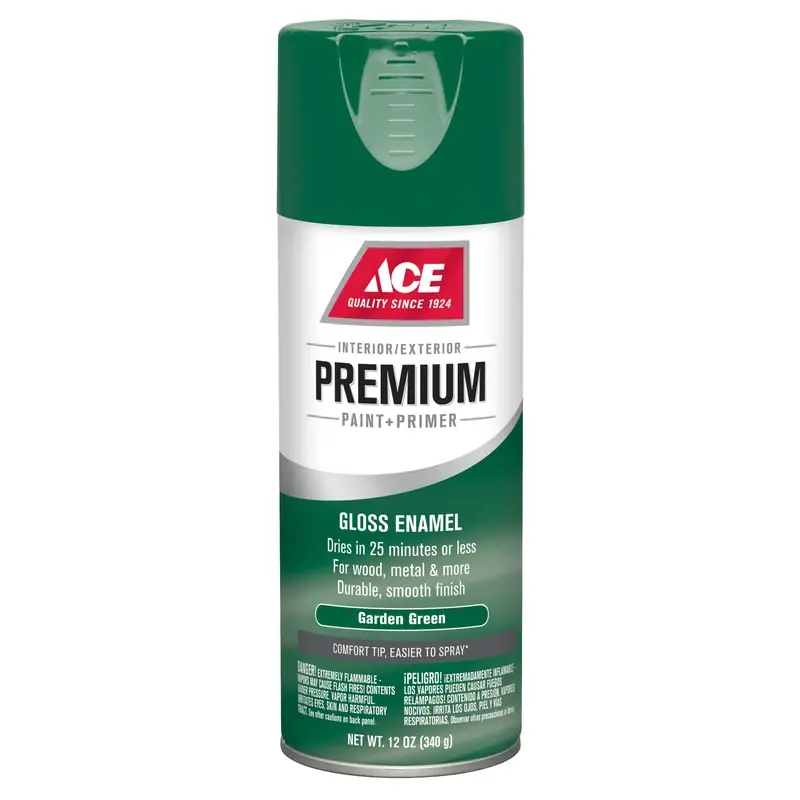 Premium Gloss Garden Green Enamel Spray Paint 12 Oz - Fast Drying & Durable Finish