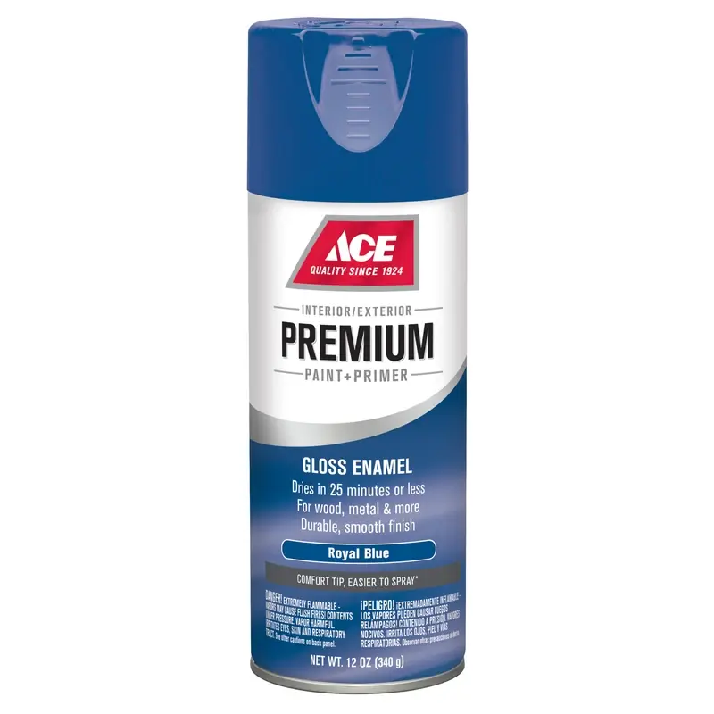 Premium Gloss Royal Blue Enamel Spray Paint + Primer 12 Oz Model I11964277
