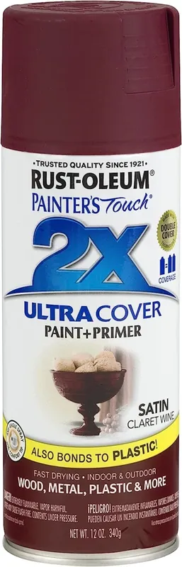 Painter‘s Touch 2X Spray Paint, Satin Claret Wine, 12-oz.