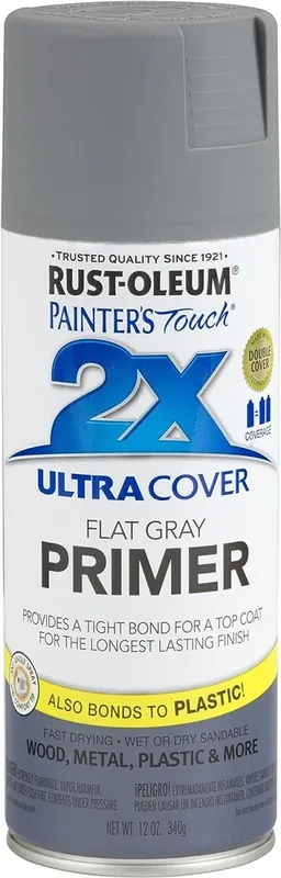 Painter‘s Touch 2X Spray Primer, Flat Gray, 12-oz.