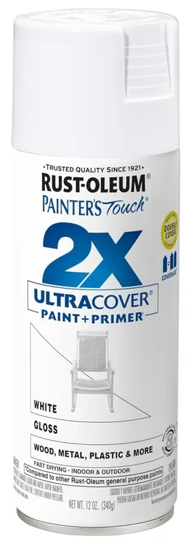 Painter‘s Touch 2X Spray Paint, Gloss White, 12 Oz.