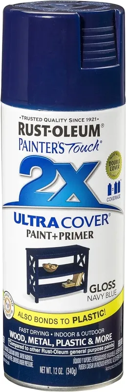Painter‘s Touch 2X Spray Paint, Gloss Navy Blue, 12 Oz.