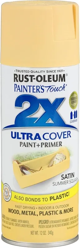Painter‘s Touch 2X Spray Paint, Satin Summer Squash, 12-oz.