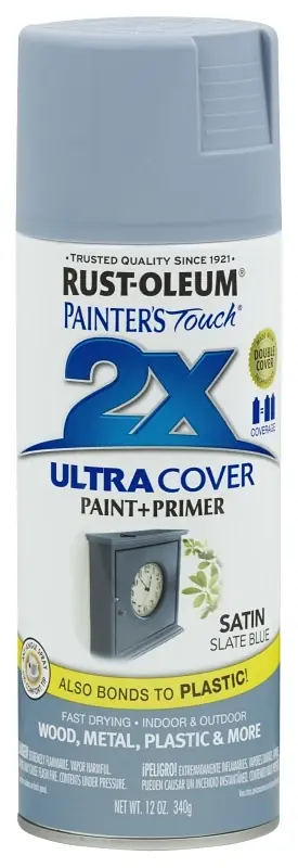 Painter‘s Touch 2X Spray Paint, Satin Slate Blue, 12 Oz.