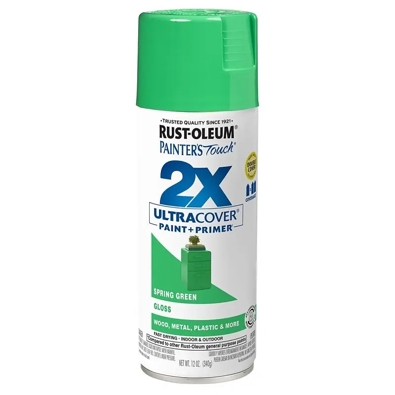Painter‘s Touch 2X Spray Paint, Gloss Spring Green, 12-oz.