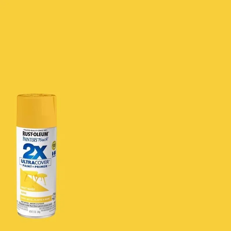 Rust-Oleum Painter‘s Touch Satin Sweet Mango Paint + Primer Spray – 12 Oz
