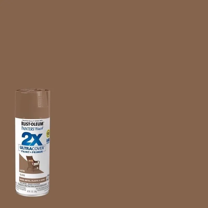 Rust-Oleum 2X Ultra Cover Gloss Latte 12‑oz Paint‑and‑Primer Spray