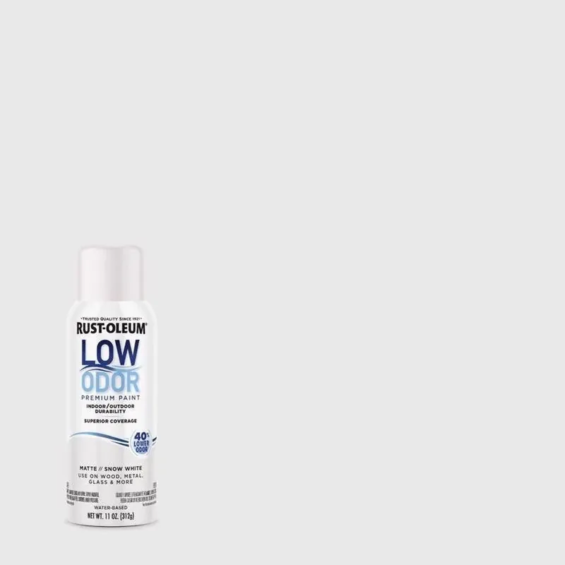 Low‑Odor Matte Snow‑White Spray Paint – 11 oz By Rust‑Oleum