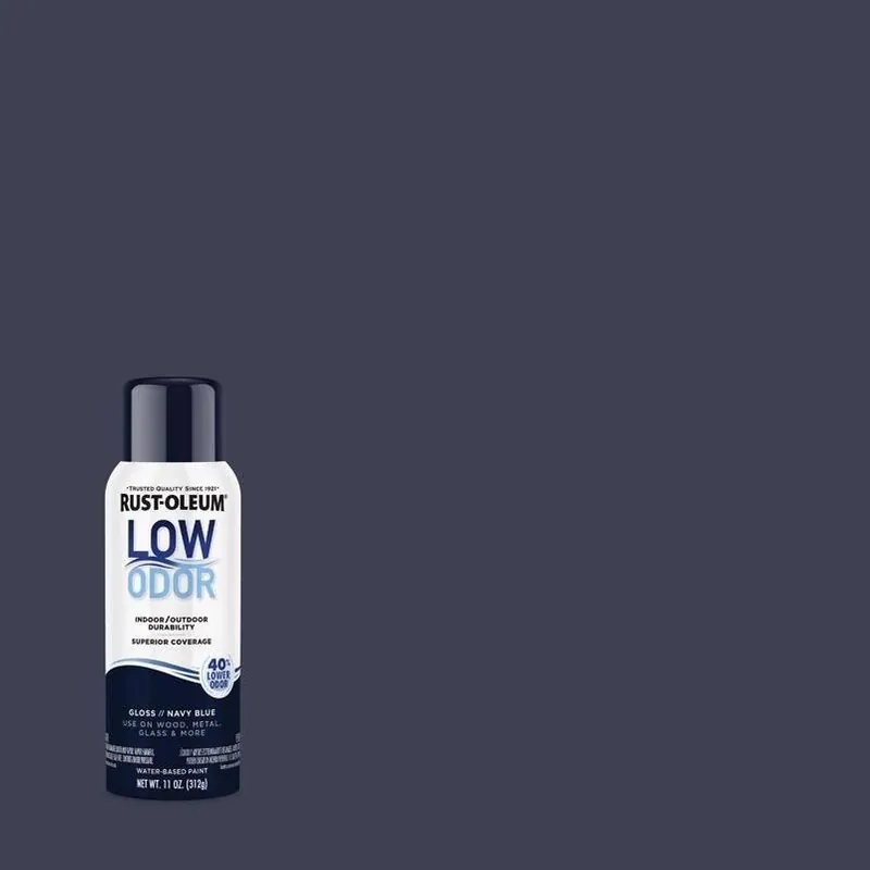 Rust-Oleum Low Odor Gloss Navy Blue Spray Paint – 11 oz Indoor/Outdoor Finish