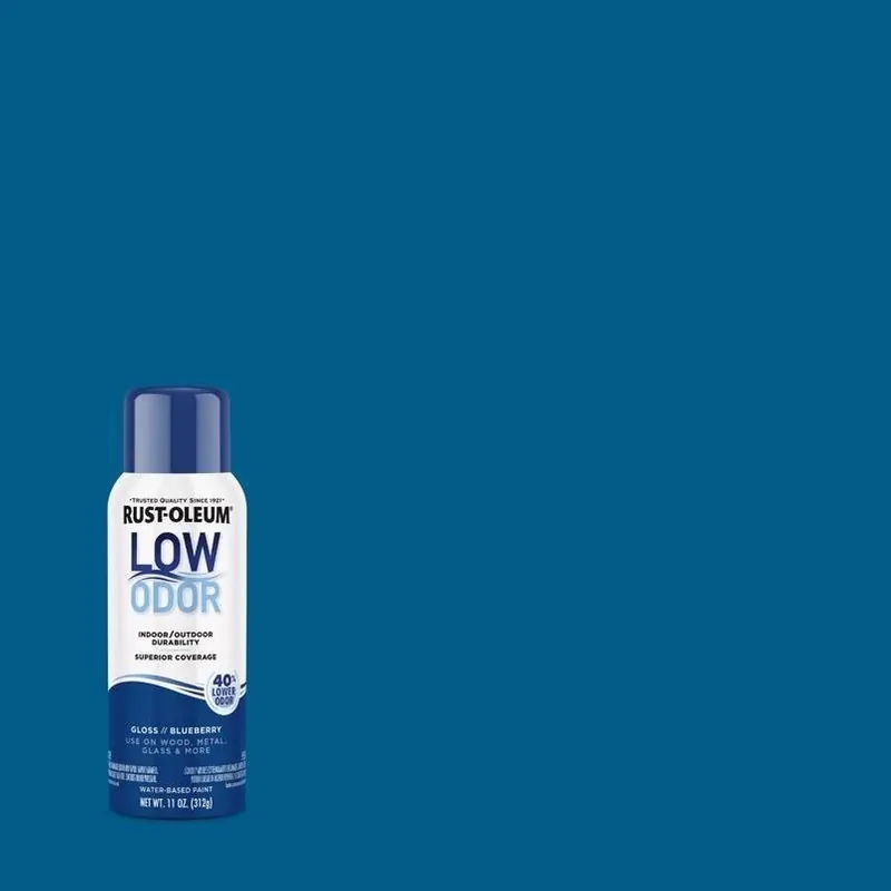 Blueberry Gloss Low‑Odor Water‑Based Spray Paint – 11 oz By Rust‑Oleum