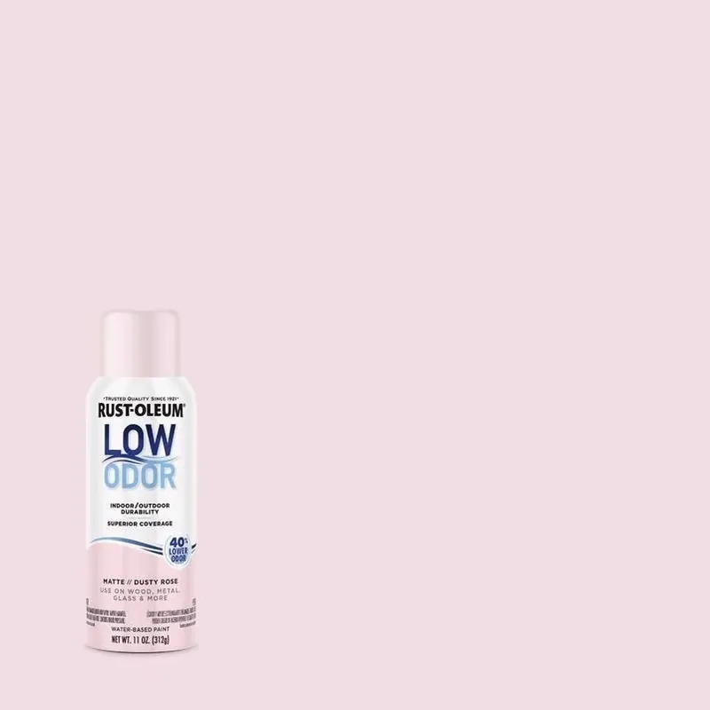 Dusty Rose Matte Low‑Odor Water‑Based Spray Paint – 11 oz By Rust‑Oleum