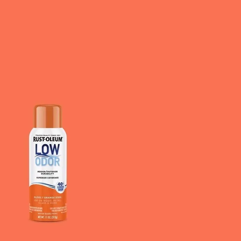 Low‑Odor Gloss Orange Soda Spray Paint – 11 oz Rust‑Oleum
