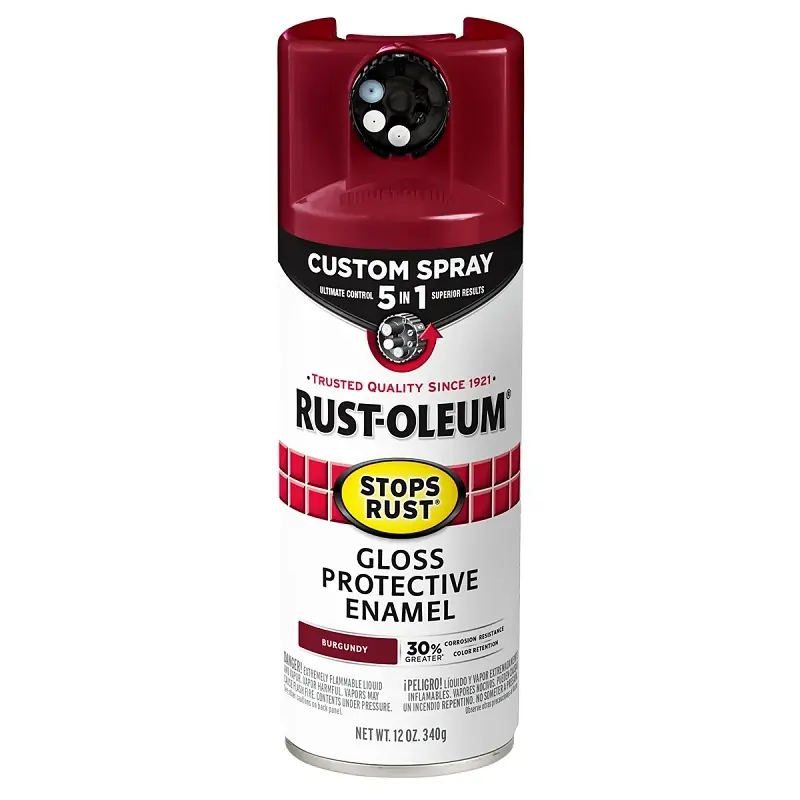 Stops Rust Custom Spray 5-in-1 Spray Paint, Gloss Burgundy, 12 Oz.