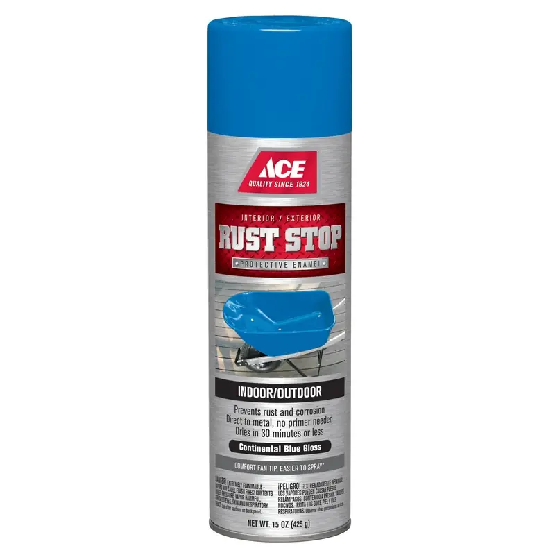 Rust Stop Gloss Protective Enamel Spray Paint 15 Oz - Continental Blue