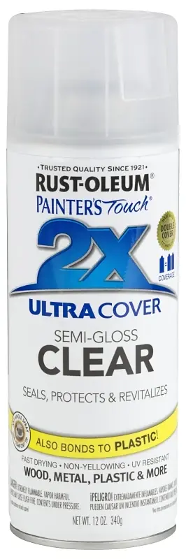Painter‘s Touch 2X Spray Paint, Semi-Gloss Clear, 12 Oz.