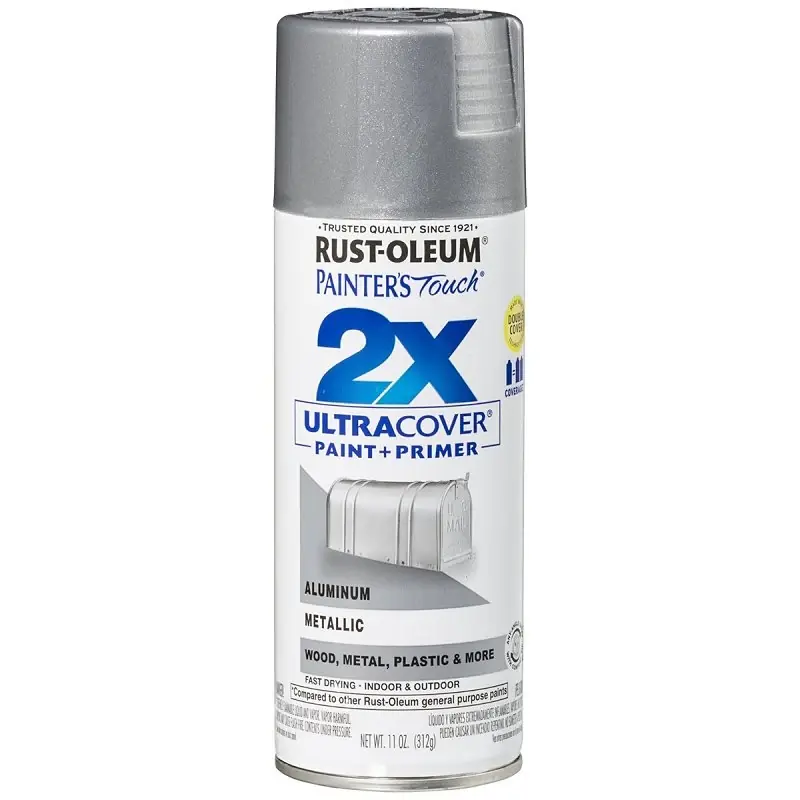 Rust-Oleum Painter‘s Touch 2X Ultra Cover Metallic Aluminum Paint+Primer Spray Paint 12 Oz