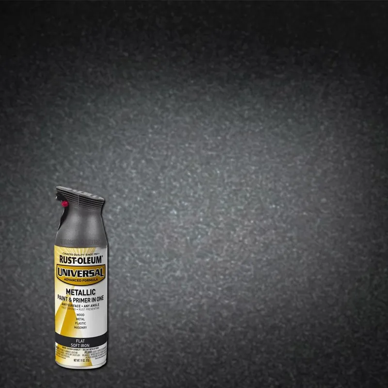 Universal Paint & Primer Metallic Spray Paint, Soft Iron, 11-oz.