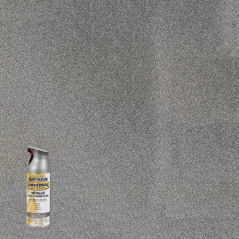 Universal 11 Oz. Antique Nickel Metallic Flat Spray Paint & Primer