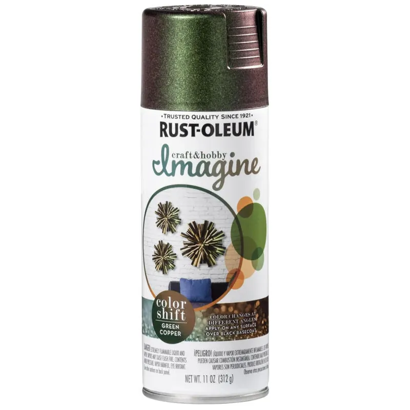 Rust-Olevel Imagine 11‑oz Glossy Green‑Copper Spray Paint – Indoor & Outdoor Use