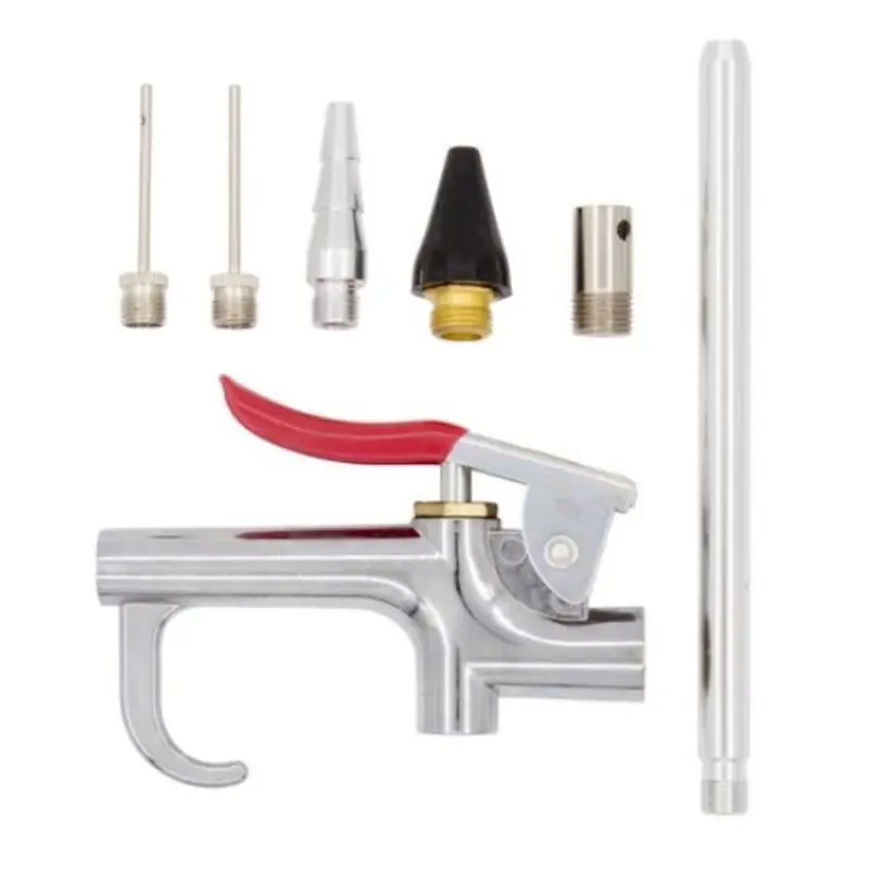 Tru-flate Air Blow Gun Kit 1/8 In. 7 Piece Set With Accessories