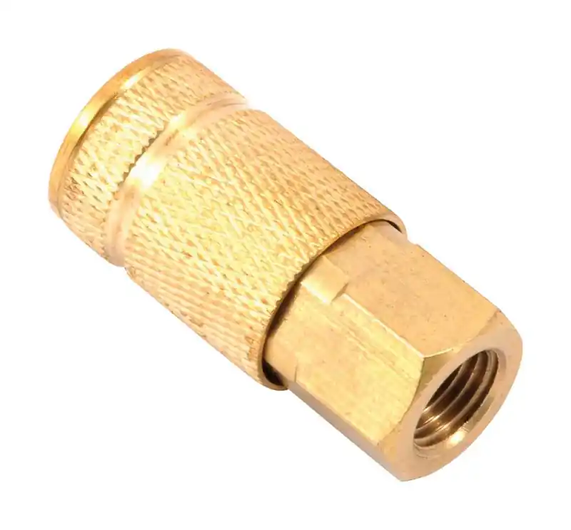 Brass Air Coupler 1/4 In. Female Npt X 1/4 In. Aro Style