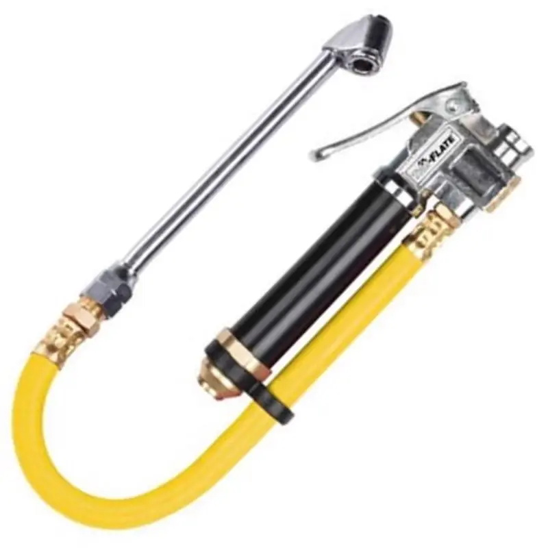 Tru-flate Brass And Steel Inflator Gauge With Hose 1/4 In. Npt 120 Psi