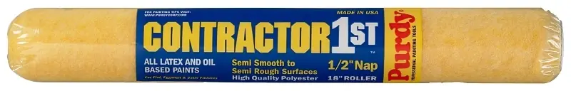 Purdy Contractor 1st Polyester 18 In. W X 1/2 In. Paint Roller Cover 1 Pk