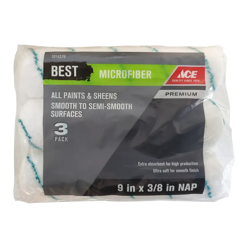 Ace Best Microfiber 9 In. W X 3/8 In. Paint Roller Cover 3 Pk - Total Qty 1